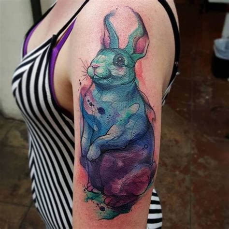 geometric bunny tattoo|135 Bunny Tattoos Filled with Cuteness